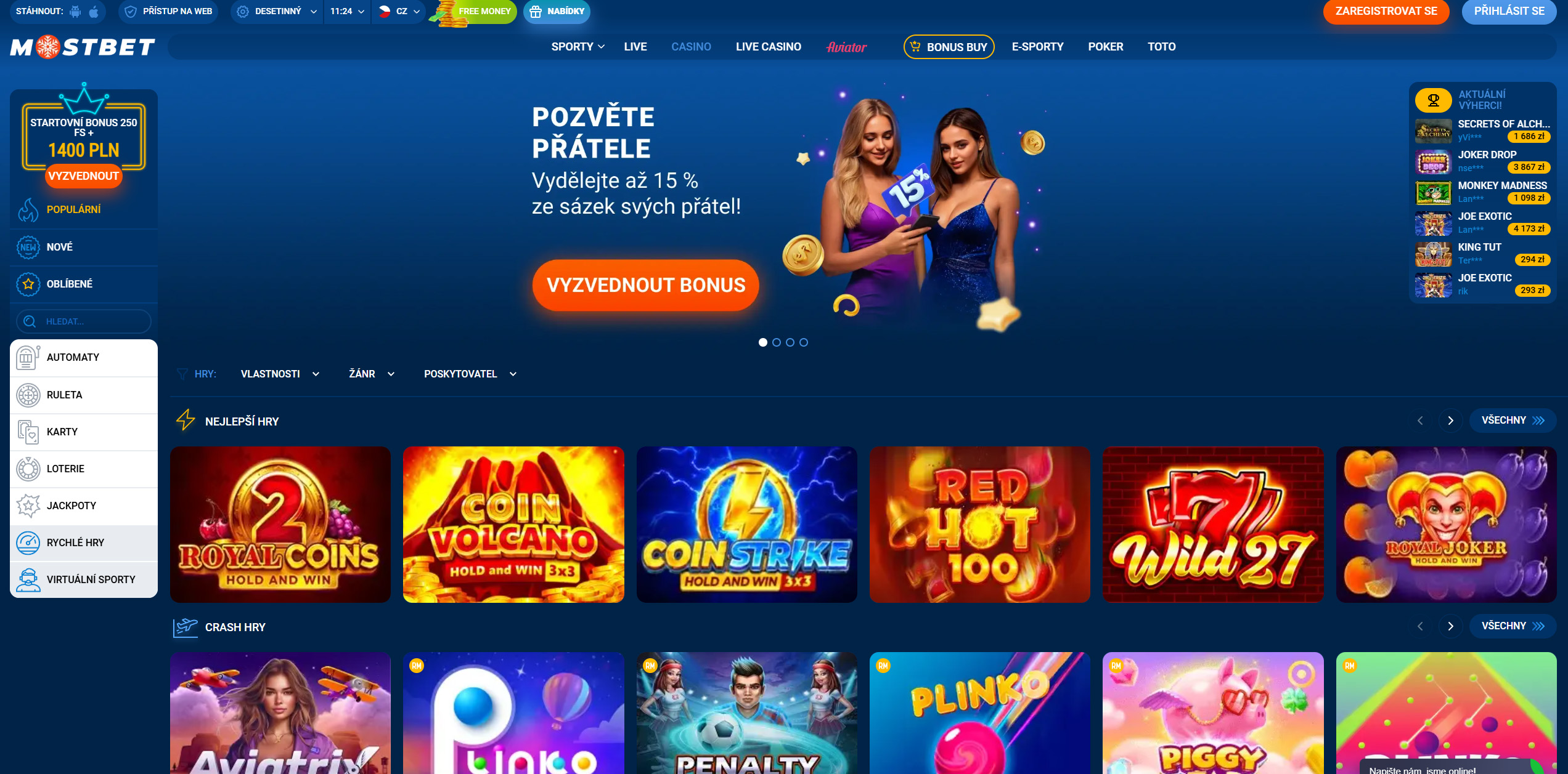 Mostbet Casino – Oficiální stránka s nejlepšími online kasinovými hrami, automaty a bonusy v Česku.